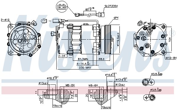Nissens 890761 Компресор кондиціонера First Fit
