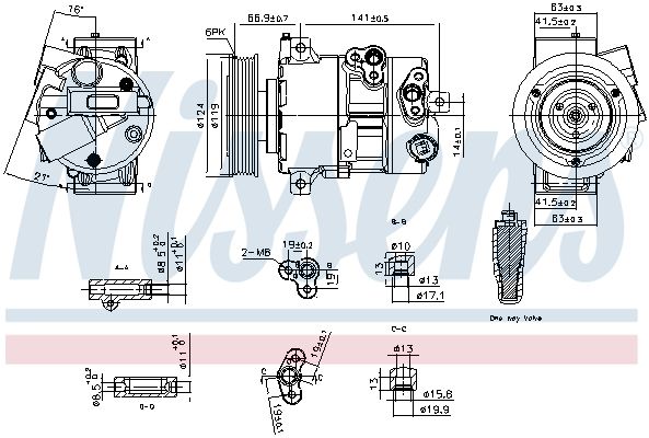 Nissens 890767 Компресор, система кондиціонування повітря