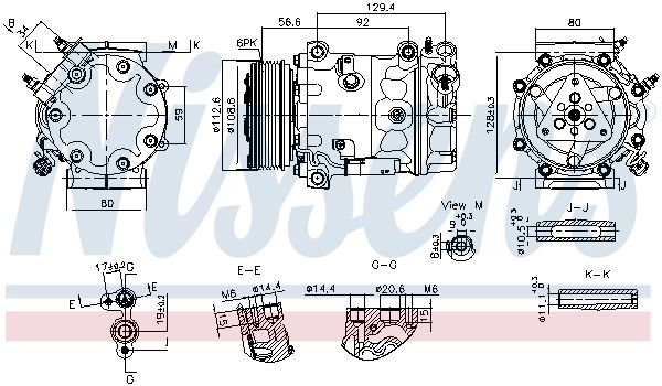 Nissens 890780 Компресор кондиціонера First Fit