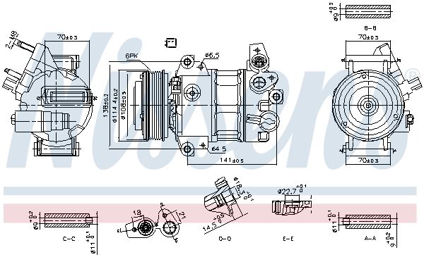 Nissens 890786 Компресор, система кондиціонування повітря