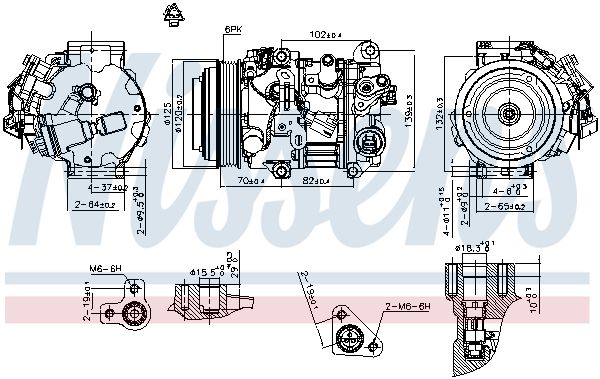 Nissens 890804 Компресор кондиціонера First Fit