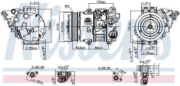 Nissens 890805 Компресор, система кондиціонування повітря
