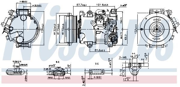 Nissens 890808 Компресор, система кондиціонування повітря