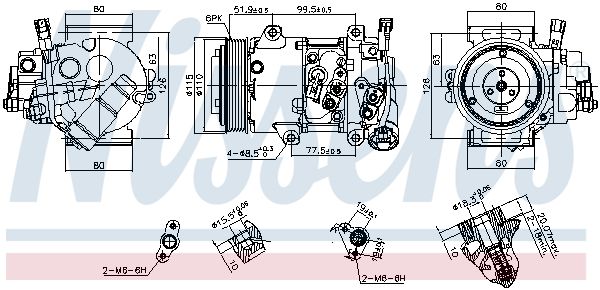 Nissens 890809 Компресор, система кондиціонування повітря