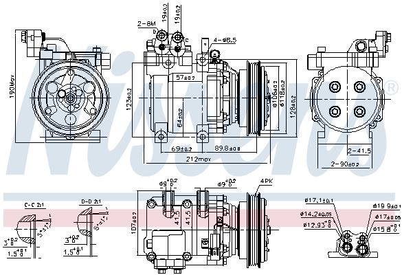 Nissens 89082 Компресор кондиціонера First Fit