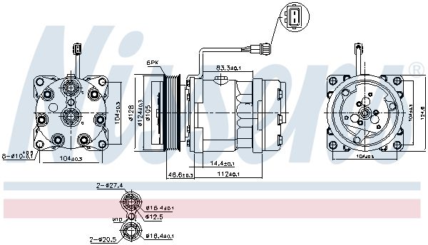 Nissens 89083 Компресор кондиціонера First Fit
