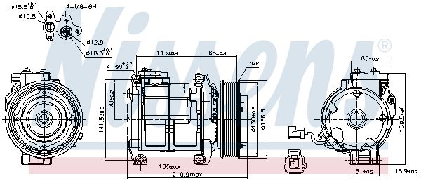 Nissens 89084 Компресор, система кондиціонування повітря