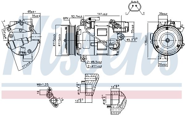 Nissens 89086 Компресор кондиціонера First Fit