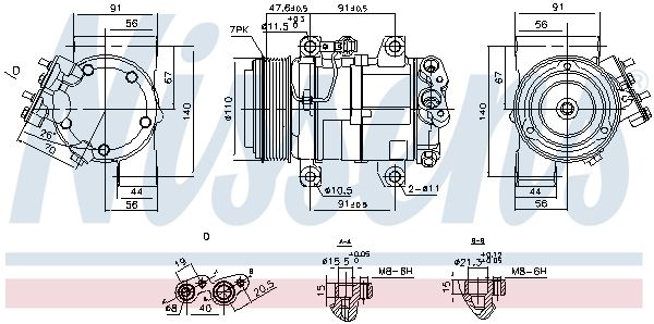 Nissens 890874 Компрессор кондиціонера First Fit