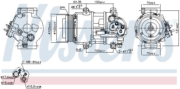 Nissens 89089 Компресор кондиціонера First Fit