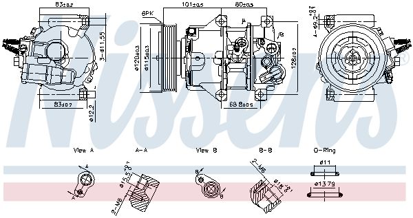 Nissens 890898 Компресор кондиціонера First Fit