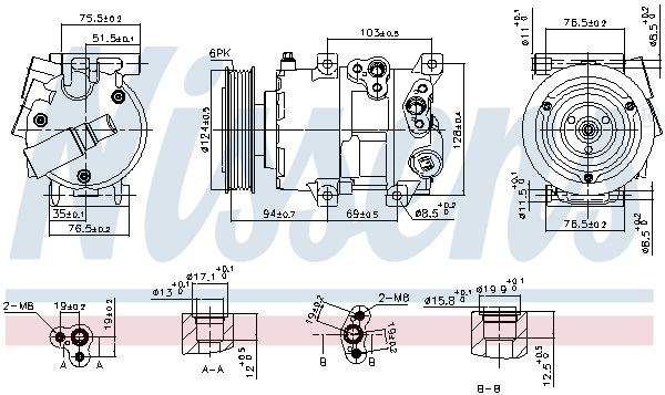 Nissens 890899 Компресор кондиціонера First Fit
