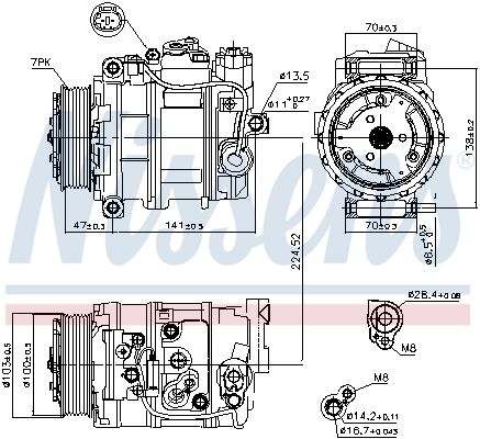 Nissens 89090 Компресор кондиціонера First Fit