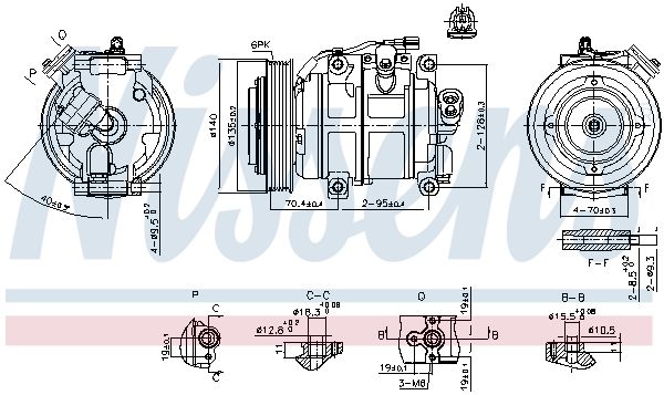 Nissens 890904 Компресор кондиціонера First Fit