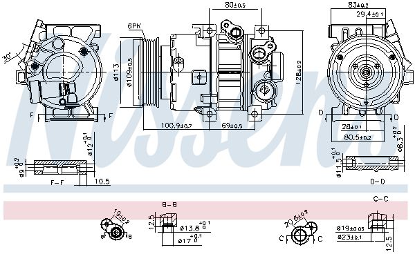 Nissens 890916 Компресор кондиціонера First Fit