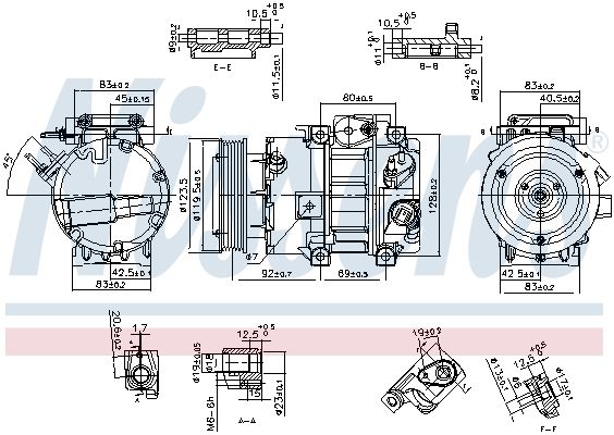 Nissens 890917 Компресор, система кондиціонування повітря