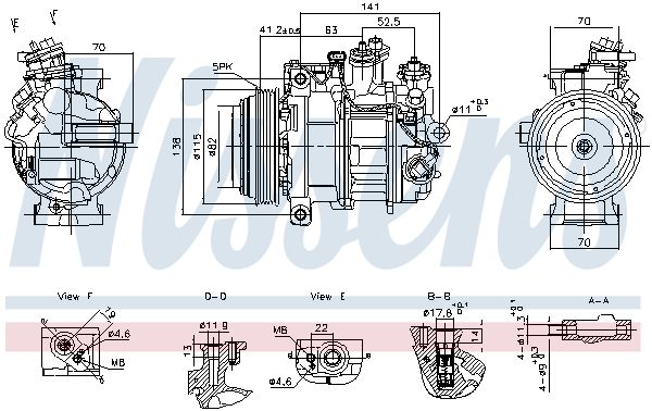 Nissens 890919 Компресор кондиціонера First Fit