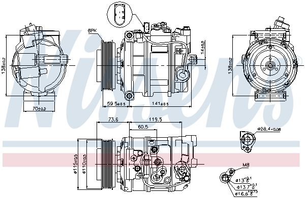 Nissens 89092 Компресор кондиціонера First Fit