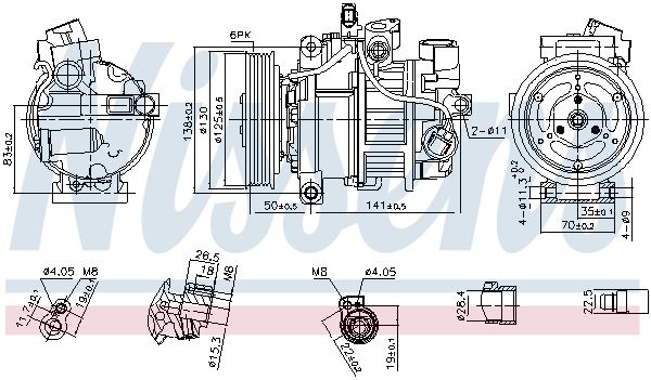 Nissens 890921 Компресор кондиціонера First Fit