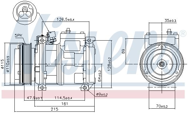 Nissens 89093 Компресор, система кондиціонування повітря