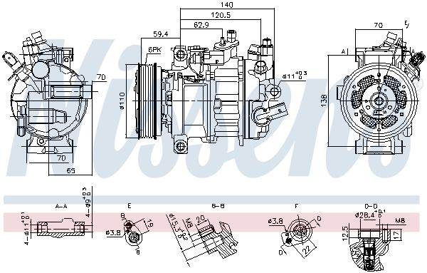 Nissens 890944 Компресор кондиціонера First Fit