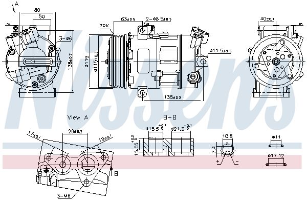 Nissens 890947 Компресор кондиціонера First Fit