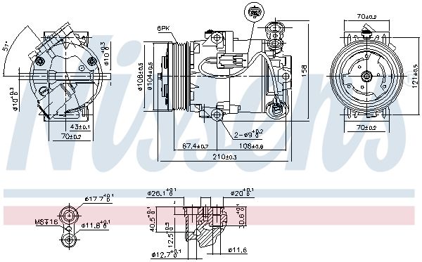 Nissens 89096 Компресор, система кондиціонування повітря