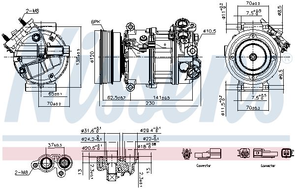 Nissens 891004 Компресор, система кондиціонування повітря