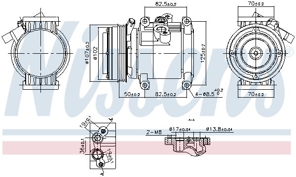 Nissens 891011 Компресор, система кондиціонування повітря