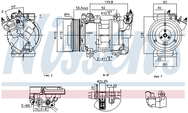 Nissens 891016 Компресор кондиціонера First Fit