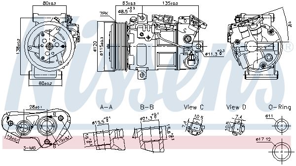 Nissens 891017 Компресор кондиціонера First Fit