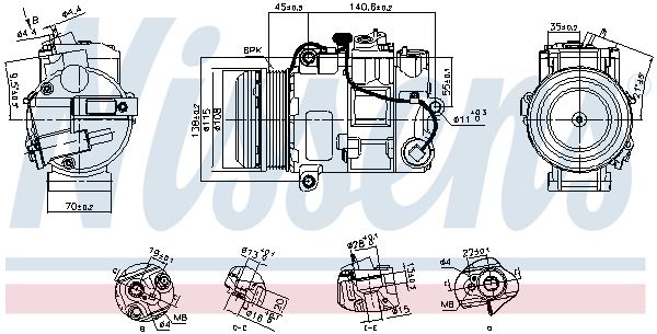 Nissens 891031 Компресор кондиціонера First Fit