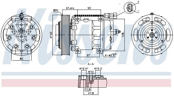 Nissens 891073 Компресор, система кондиціонування повітря