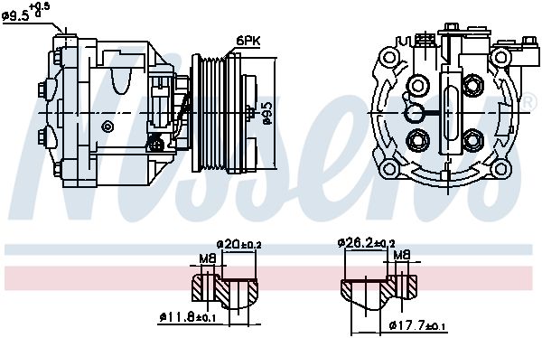 Nissens 891078 Компресор кондиціонера First Fit