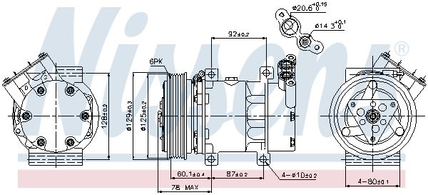 Nissens 89109 Компресор, система кондиціонування повітря