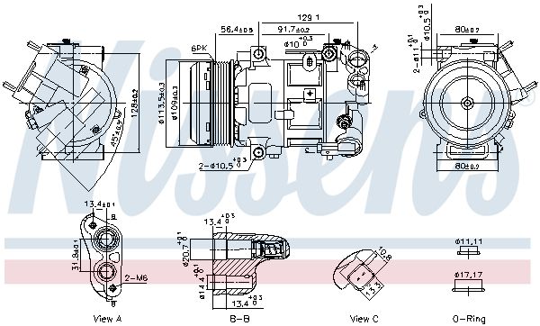Nissens 891103 Компресор, система кондиціонування повітря