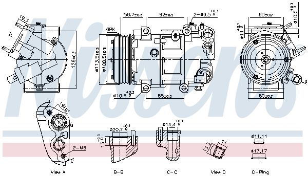 Nissens 891109 Компресор кондиціонера First Fit