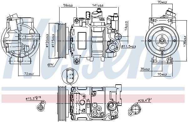 Nissens 89111 Компресор кондиціонера First Fit