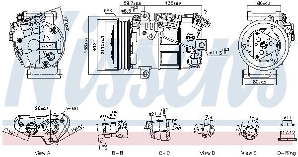 Nissens 891141 Компресор кондиціонера First Fit