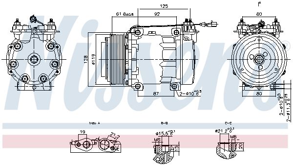 Nissens 891146 Компресор, система кондиціонування повітря