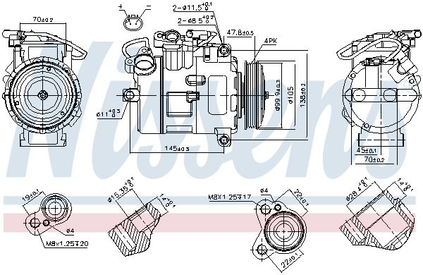 Nissens 89116 Компресор кондиціонера First Fit