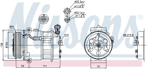 Nissens 89124 Компресор кондиціонера First Fit