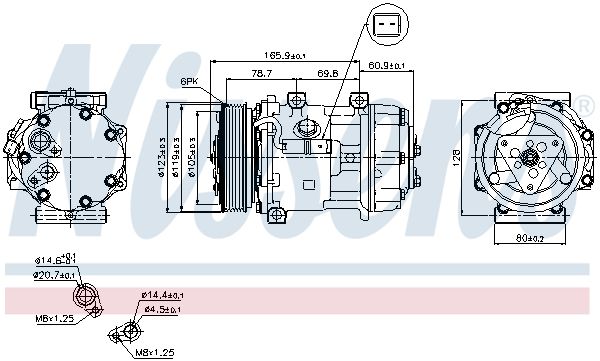 Nissens 89136 Компресор кондиціонера First Fit