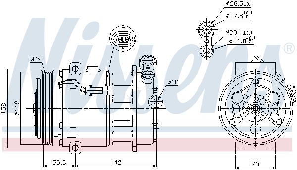 Nissens 89157 Компресор, система кондиціонування повітря