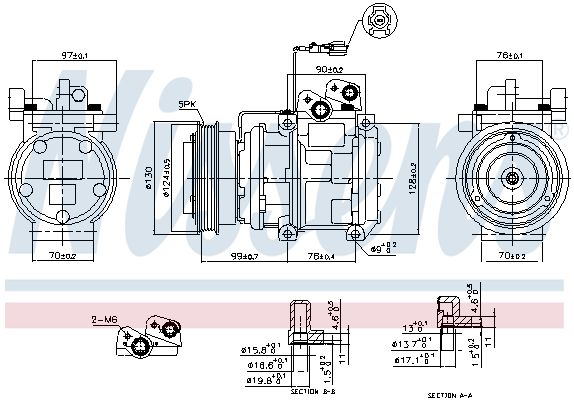 Nissens 89166 Компресор кондиціонера First Fit