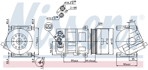 Nissens 89202 Компресор кондиціонера First Fit
