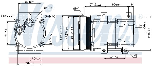 Nissens 89205 Компресор, система кондиціонування повітря