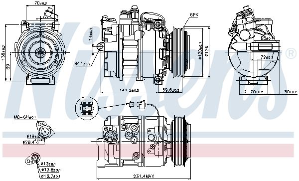 Nissens 89208 Компресор кондиціонера First Fit