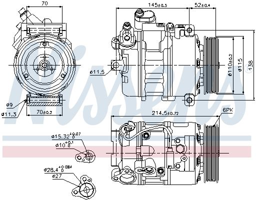 Nissens 89214 Компресор кондиціонера First Fit