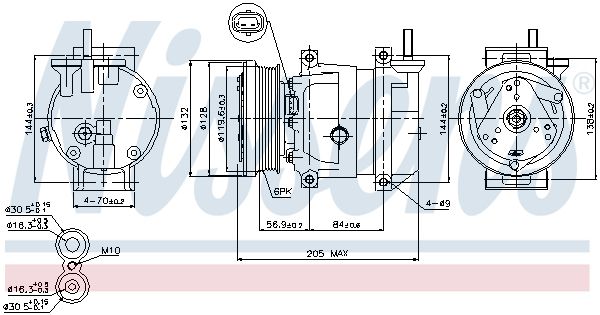 Nissens 89221 Компресор кондиціонера First Fit